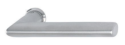Maniglia impugnatura HOPPE modello STOCKHOLM per porta interna spessore 36-54 su rosetta mini in acciaio inox satinato