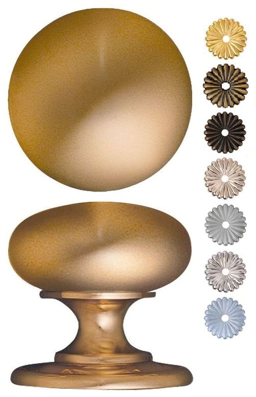 Pomolino OMP PORRO modello 158 diametro 20 per mobile in ottone bronzo antico