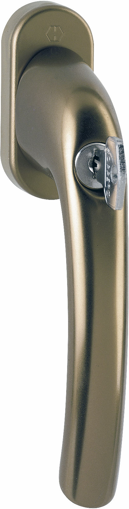 Martellina dk con chiave HOPPE modello TOKYO per serramento con rosetta con quadro 35 in alluminio bronzo