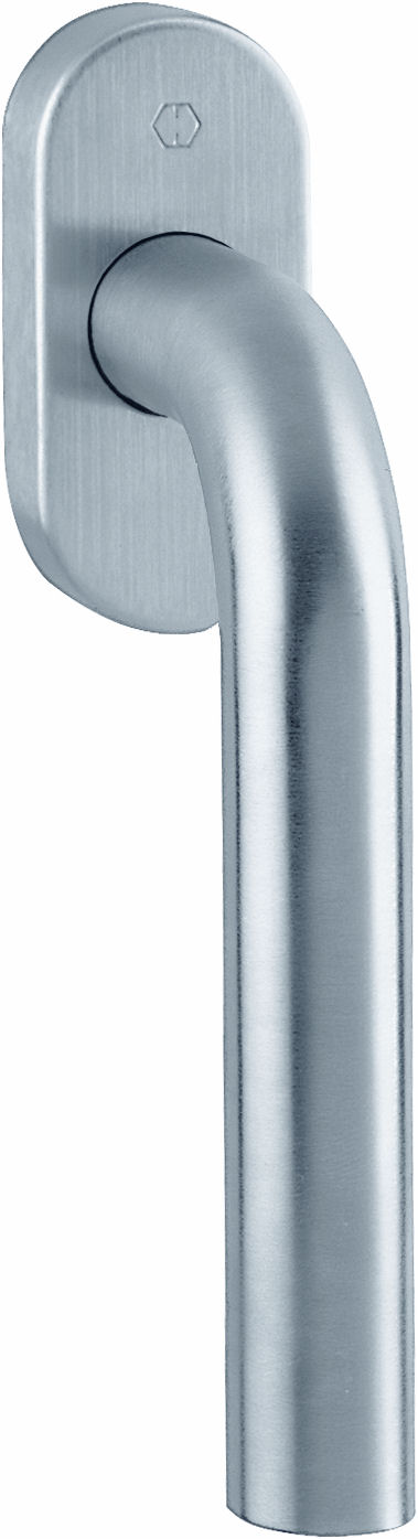 Martellina dk HOPPE modello BONN per serramento con rosetta con quadro variabile in acciaio inox satinato