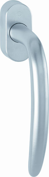 Martellina dk alzante scorrevole HOPPE modello ATLANTA per serramento con rosetta con quadro variabile in ottone cromo satinato