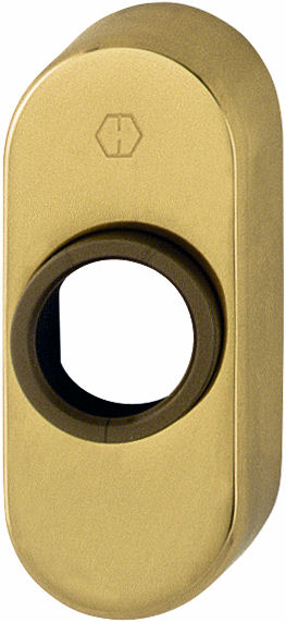 Rosette HOPPE modello M30P ovale per porta interna in ottone lucido