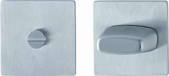 Bocchette HOPPE modello E848S-SK quadrata piatta per porta interna con nottolino wc in acciaio inox satinato