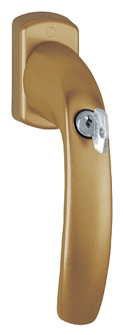 Martellina dk pulsante/chiave HOPPE modello NEW YORK per serramento con rosetta con quadro 45 in alluminio bronzo