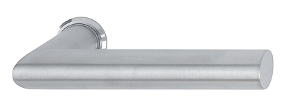 Maniglia impugnatura HOPPE modello AMSTERDAM per porta interna spessore 36-54 su rosetta mini in acciaio inox satinato