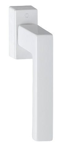 Martellina dk HOPPE modello TOULON per serramento con rosetta con quadro variabile in alluminio bianco traffico