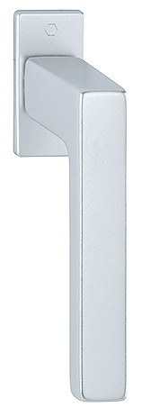 Martellina dk HOPPE modello AUSTIN per serramento con rosetta bassa con quadro 43 in alluminio argento