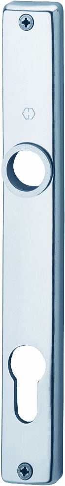 Placche HOPPE modello 290GL per porta interna con foro yale in alluminio argento