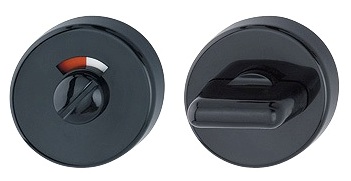 Bocchette HOPPE modello K15S diametro 52 per porta interna con nottolino wc con indicatore libero/occupato in alluminio nero intenso