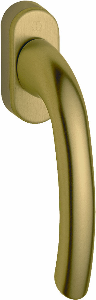 Martellina dk HOPPE modello TOKYO per serramento con rosetta con quadro 45 in alluminio oro