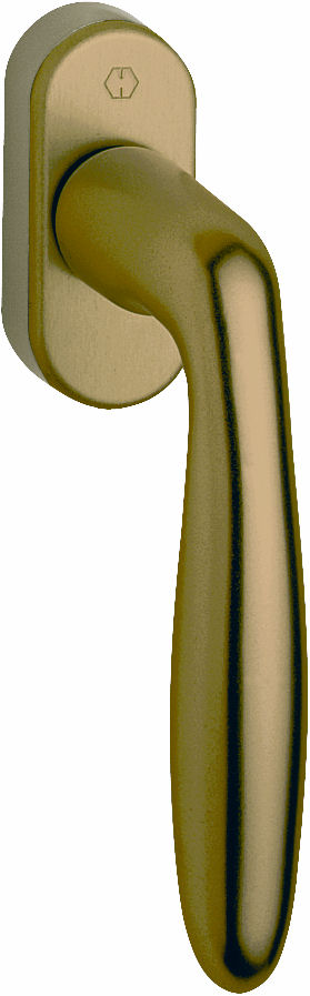Martellina dk HOPPE modello VERONA per serramento con rosetta con quadro 35 in alluminio bronzo
