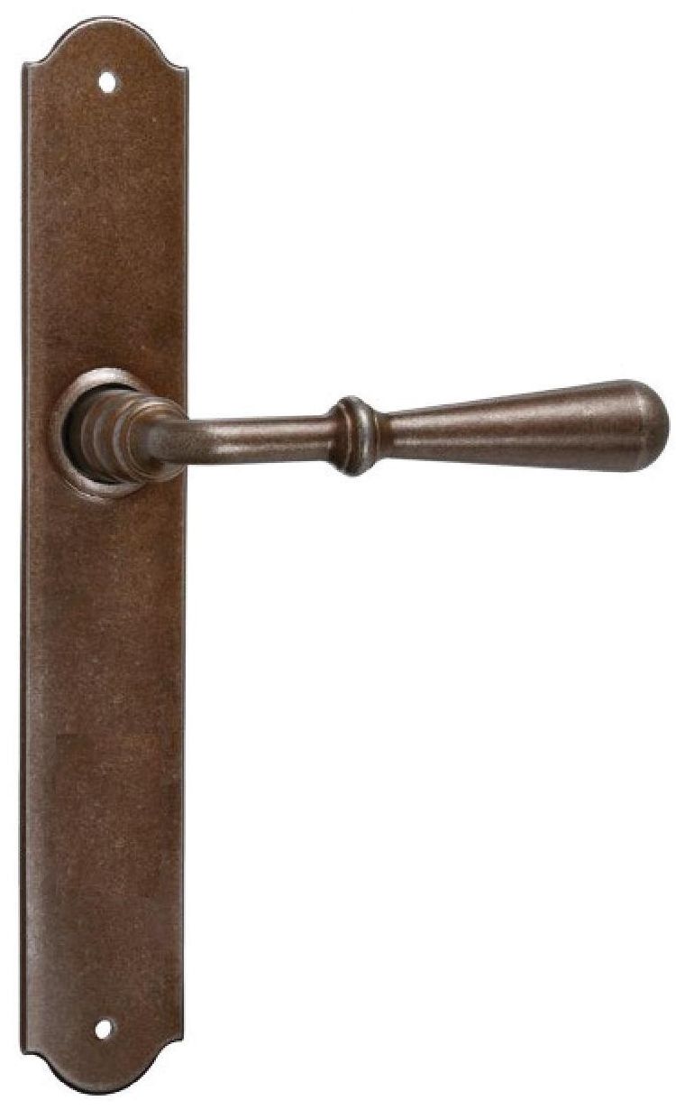 Maniglia DIDIEFFE modello ASOLO per porta interna su placca con foro normale in ferro ruggine