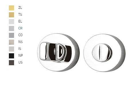 Chiavistello OLIVARI modello VERONA V per porta interna con nottolino wc in ottone nero opaco
