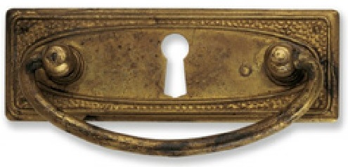 Maniglietta MARELLA modello LIBERTY 06330 con foro normale per mobile in ottone antico